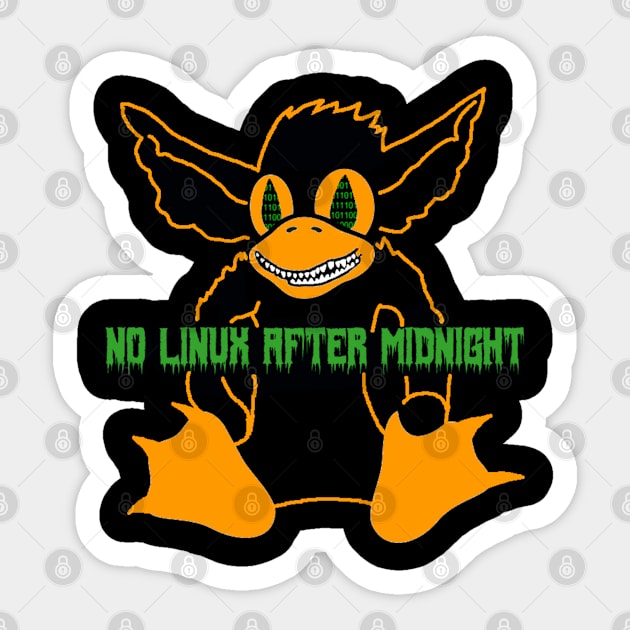 "Linux After Midnight" Sticker by TheOuterLinux